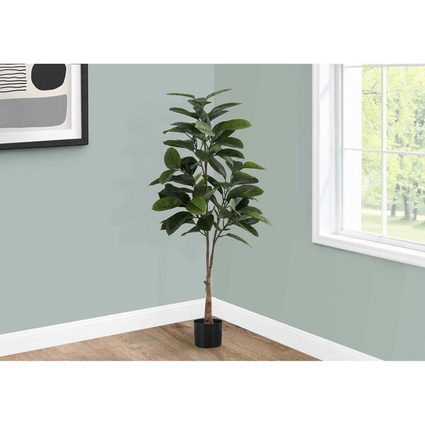 Black Green 52-Inch Indoor Faux Fake Floor Potted Decorative Artificial Plant, image 2